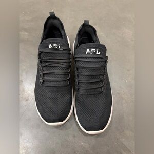 APL Black Knit Sneakers with White Soles